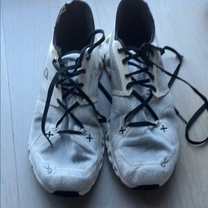 On Running Men's Athletic Shoes - White and Black